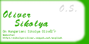 oliver sikolya business card